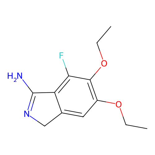 5,6-diethoxy-7-fluoro-3H-isoindol-1-ylamine structure