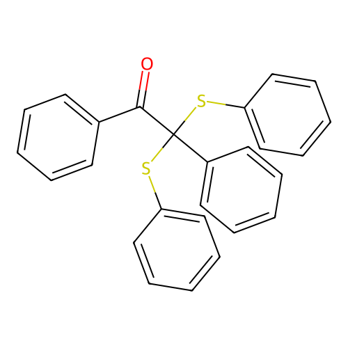 1,2-Diphenyl-2,2-bis(phenylthio)ethanone structure
