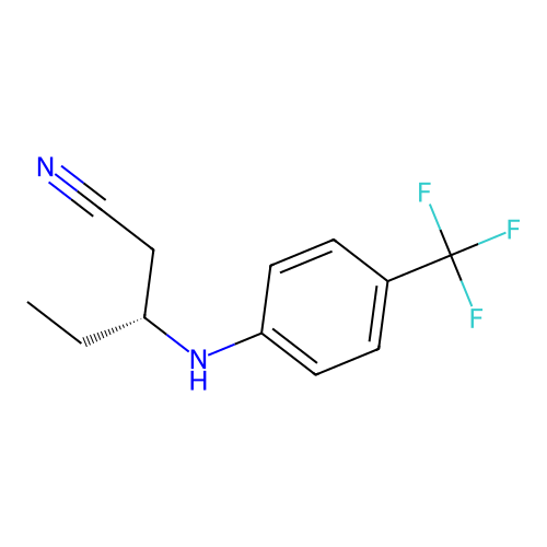 (3R)-3-(4-Trifluoromethyl-phenylamino)-pentanenitrile structure