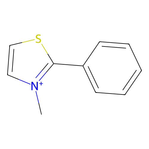3-Methyl-2-phenyl-1,3-thiazol-3-ium structure