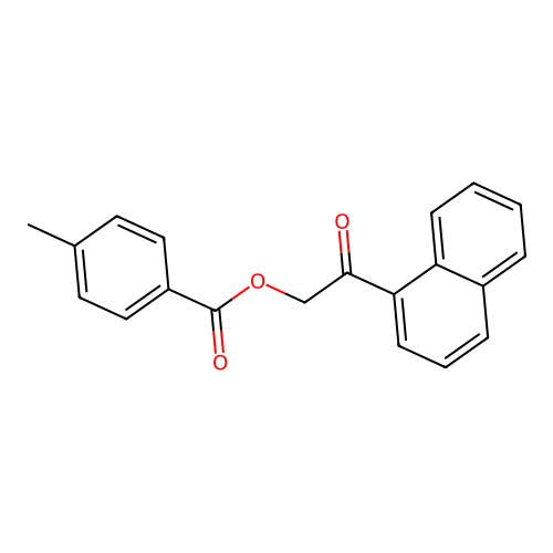 2-(1-Naphthyl)-2-oxoethyl 4-methylbenzoate structure