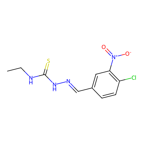 1-[(4-Chloro-3-nitrophenyl)methylideneamino]-3-ethylthiourea structure