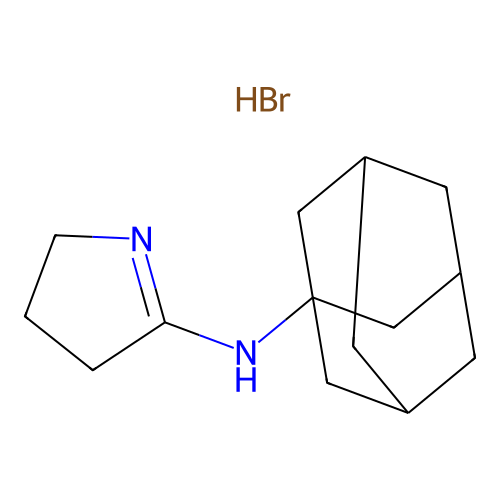 N-(adamantan-1-yl)-3,4-dihydro-2H-pyrrol-5-amine hydrobromide structure