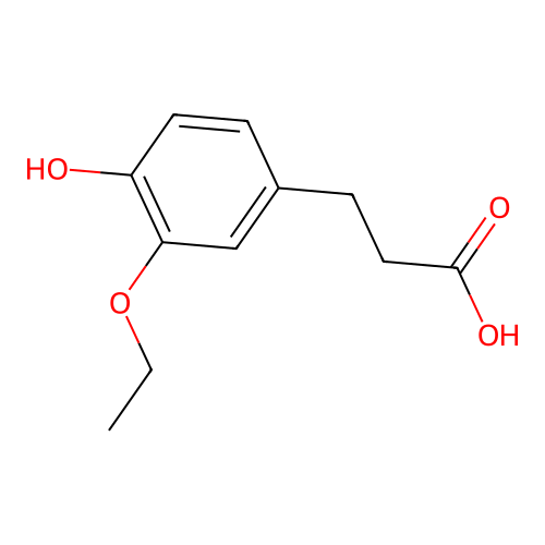 3-(3-Ethoxy-4-hydroxyphenyl)propanoic acid structure