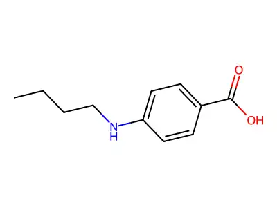 4-(丁氨基)苯甲酸 structure