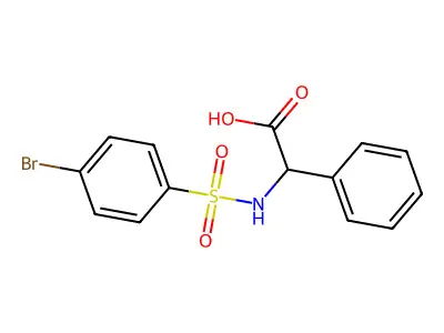 {[(4-Bromophenyl)sulfonyl]amino}(phenyl)acetic acid structure