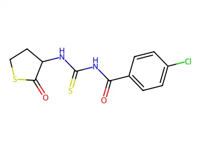 4-chloro-N-[(2-oxothiolan-3-yl)carbamothioyl]benzamide structure