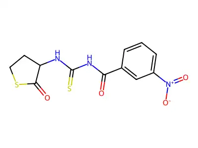 1-(3-Nitrobenzoyl)-3-(2-oxothiolan-3-YL)thiourea structure