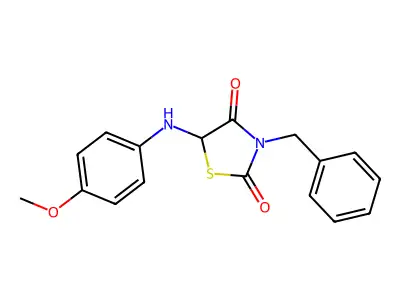 3-Benzyl-5-(4-methoxyanilino)-1,3-thiazolidine-2,4-dione structure