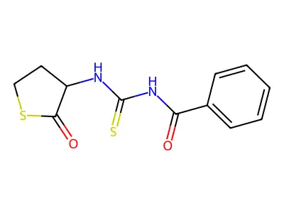 N-[(2-oxothiolan-3-yl)carbamothioyl]benzamide structure