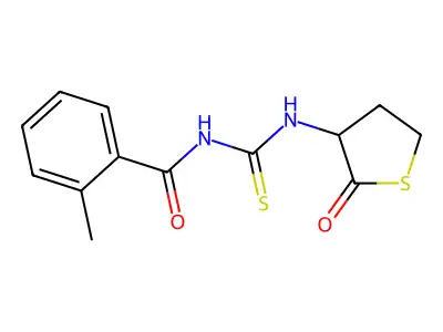 2-methyl-N-[(2-oxothiolan-3-yl)carbamothioyl]benzamide structure