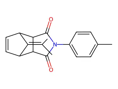 2-(4-methylphenyl)-8-(propan-2-ylidene)-3a,4,7,7a-tetrahydro-1H-4,7-methanoisoindole-1,3(2H)-dione structure