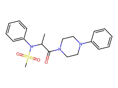 N-[1-oxo-1-(4-phenylpiperazin-1-yl)propan-2-yl]-N-phenylmethanesulfonamide structure