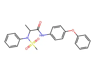 2-(N-methylsulfonylanilino)-N-(4-phenoxyphenyl)propanamide structure