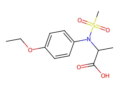 N-(4-ethoxyphenyl)-N-(methylsulfonyl)alanine structure