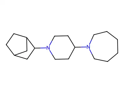 1-(1-Bicyclo[2.2.1]hept-2-yl-4-piperidinyl)azepane structure