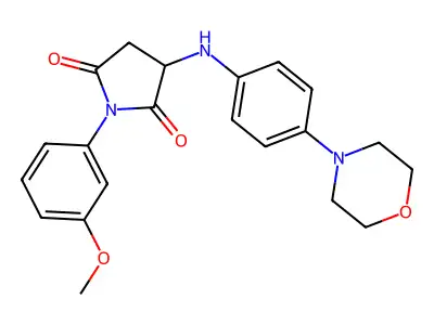 1-(3-Methoxyphenyl)-3-((4-morpholinophenyl)amino)pyrrolidine-2,5-dione structure