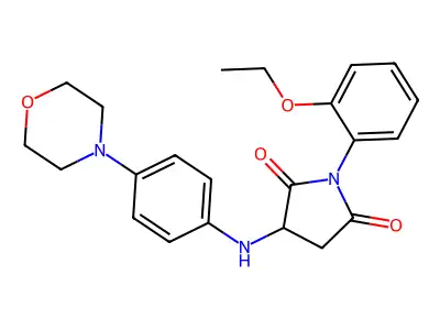1-(2-Ethoxyphenyl)-3-{[4-(morpholin-4-yl)phenyl]amino}pyrrolidine-2,5-dione structure