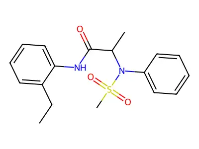 N-(2-ethylphenyl)-2-(N-methylsulfonylanilino)propanamide structure