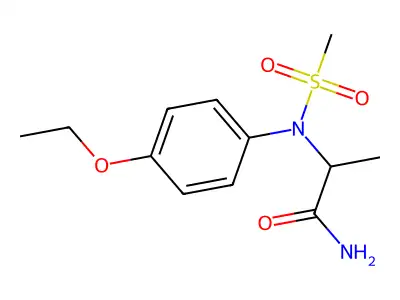 2-(4-ethoxy-N-methylsulfonylanilino)propanamide structure