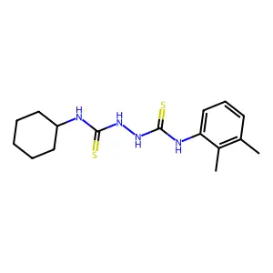 1-Cyclohexyl-3-[(2,3-dimethylphenyl)carbamothioylamino]thiourea structure