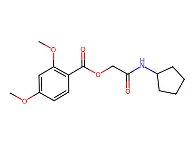 [2-(Cyclopentylamino)-2-oxoethyl] 2,4-dimethoxybenzoate structure