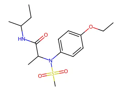N-butan-2-yl-2-(4-ethoxy-N-methylsulfonylanilino)propanamide structure