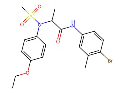 N-(4-bromo-3-methylphenyl)-2-(4-ethoxy-N-methylsulfonylanilino)propanamide structure