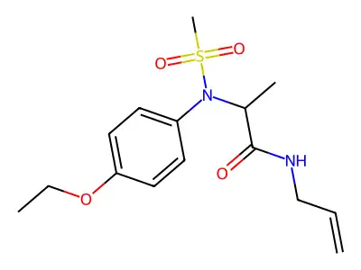 2-(4-ethoxy-N-methylsulfonylanilino)-N-prop-2-enylpropanamide structure
