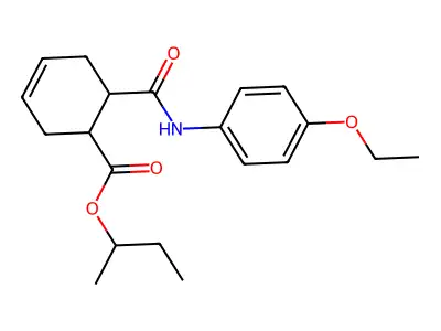 Butan-2-yl 6-[(4-ethoxyphenyl)carbamoyl]cyclohex-3-ene-1-carboxylate structure