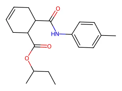 Butan-2-yl 6-[(4-methylphenyl)carbamoyl]cyclohex-3-ene-1-carboxylate structure