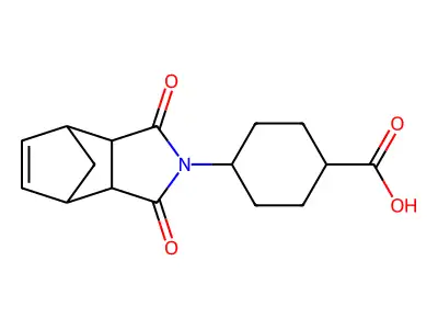 4-(1,3-dioxo-1,3,3a,4,7,7a-hexahydro-2H-4,7-methanoisoindol-2-yl)cyclohexanecarboxylic acid structure