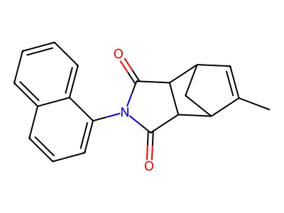 5-methyl-2-(naphthalen-1-yl)-3a,4,7,7a-tetrahydro-1H-4,7-methanoisoindole-1,3(2H)-dione structure