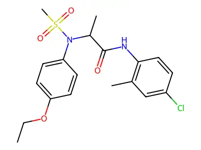 N-(4-chloro-2-methylphenyl)-2-(4-ethoxy-N-methylsulfonylanilino)propanamide structure