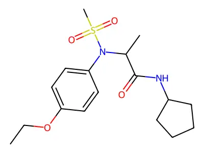 N-cyclopentyl-2-[4-ethoxy(methylsulfonyl)anilino]propanamide structure