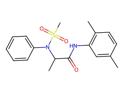 N-(2,5-dimethylphenyl)-2-(N-methylsulfonylanilino)propanamide structure