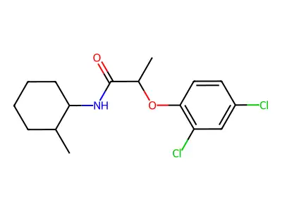 2-(2,4-dichlorophenoxy)-N-(2-methylcyclohexyl)propanamide structure