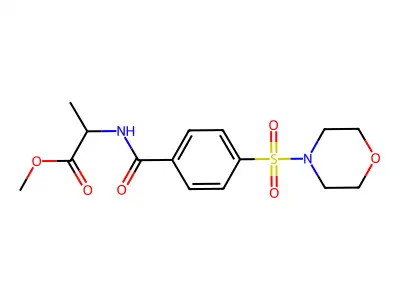 Methyl 2-(4-(morpholinosulfonyl)benzamido)propanoate structure