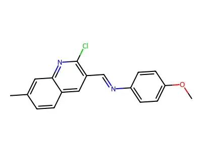 1-(2-chloro-7-methylquinolin-3-yl)-N-(4-methoxyphenyl)methanimine structure
