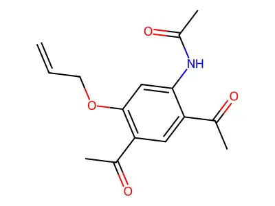 N-(2,4-diacetyl-5-prop-2-enoxyphenyl)acetamide structure