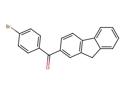 (4-bromophenyl)(9H-fluoren-2-yl)methanone structure