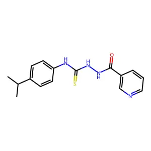 1-[[Oxo(3-pyridinyl)methyl]amino]-3-(4-propan-2-ylphenyl)thiourea structure