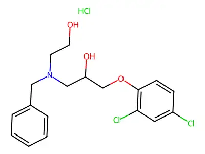 1-(Benzyl(2-hydroxyethyl)amino)-3-(2,4-dichlorophenoxy)propan-2-ol hydrochloride structure