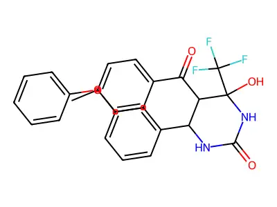 4-hydroxy-5-(4-methylbenzoyl)-6-(3-phenoxyphenyl)-4-(trifluoromethyl)-1,3-diazinan-2-one structure