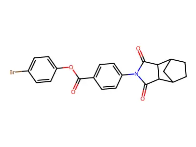 4-bromophenyl 4-(1,3-dioxooctahydro-2H-4,7-methanoisoindol-2-yl)benzoate structure