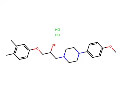 1-(3,4-dimethylphenoxy)-3-[4-(4-methoxyphenyl)piperazin-1-yl]propan-2-ol Dihydrochloride structure