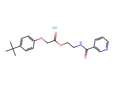 2-(Nicotinamido)ethyl 2-(4-(tert-butyl)phenoxy)acetate hydrochloride structure