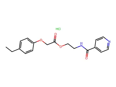 2-(Isonicotinamido)ethyl 2-(4-ethylphenoxy)acetate hydrochloride structure