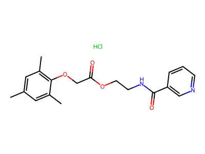 2-[(3-Pyridinylcarbonyl)amino]ethyl (mesityloxy)acetate hydrochloride structure