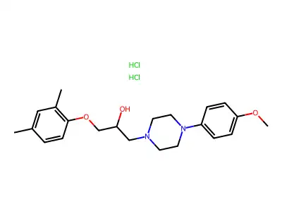1-(2,4-dimethylphenoxy)-3-[4-(4-methoxyphenyl)piperazin-1-yl]propan-2-ol Dihydrochloride structure